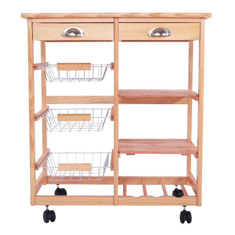 Prep & Savour Rolling Utility Kitchen Cart Wayfair